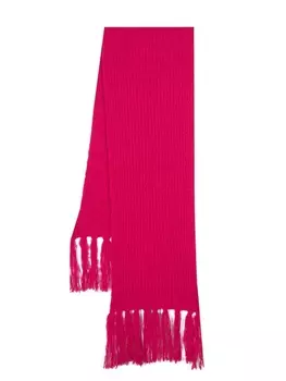 MSGM фактурный шарф с бахромой, розовый