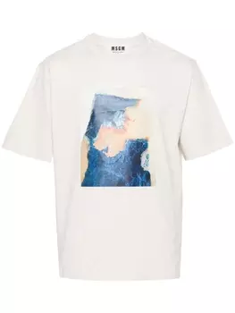 MSGM футболка из коллаборации с Duccio Maria Gambi, серый