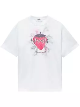 MSGM футболка с графичным принтом, белый