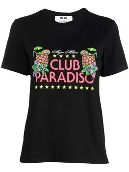 MSGM футболка с графичным принтом, черный