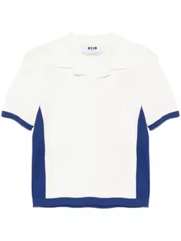 MSGM футболка с контрастной отделкой, нейтральный