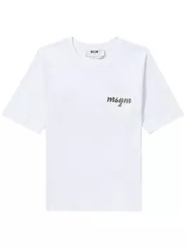 MSGM футболка с логотипом, белый