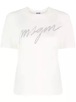 MSGM футболка с логотипом, белый