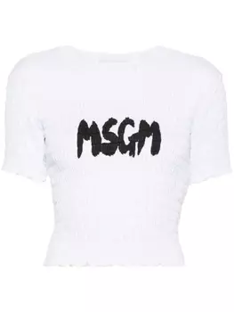 MSGM футболка с логотипом, белый