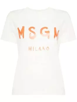MSGM футболка с логотипом, белый