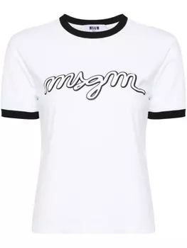 MSGM футболка с логотипом, белый