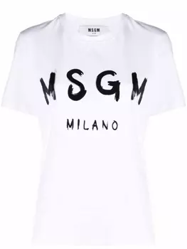 MSGM футболка с логотипом, белый