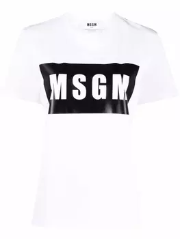 MSGM футболка с логотипом, белый