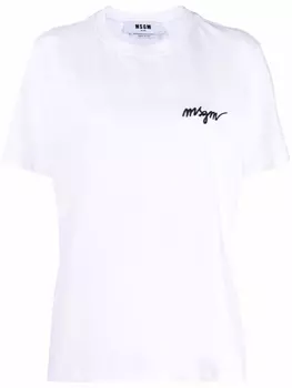 MSGM футболка с логотипом, белый