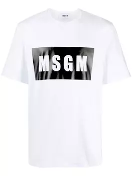 MSGM футболка с логотипом, белый