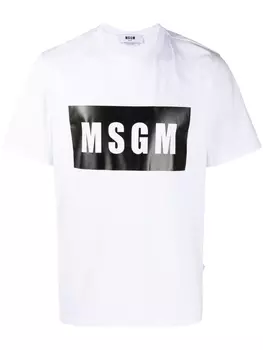 MSGM футболка с логотипом, белый