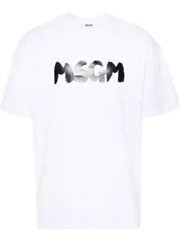 MSGM футболка с логотипом, белый