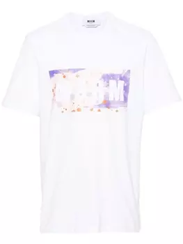 MSGM футболка с логотипом, белый