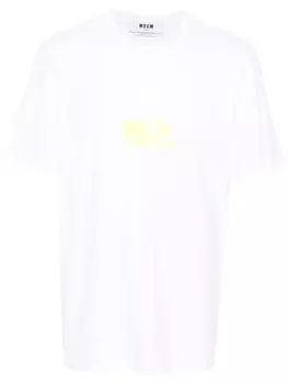 MSGM футболка с логотипом, белый