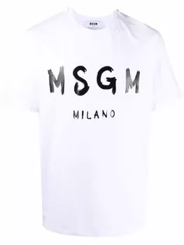 MSGM футболка с логотипом, белый