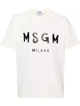 MSGM футболка с логотипом, белый