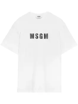 MSGM футболка с логотипом, белый