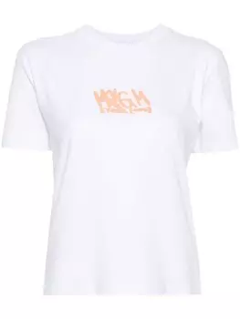 MSGM футболка с логотипом, белый