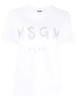MSGM футболка с логотипом, белый