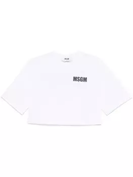 MSGM футболка с логотипом, белый