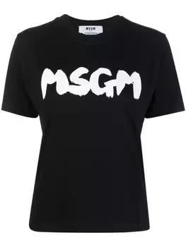 MSGM футболка с логотипом, черный