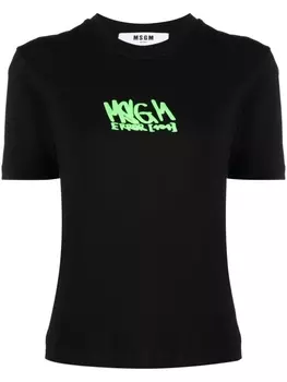 MSGM футболка с логотипом, черный