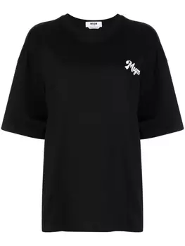 MSGM футболка с логотипом, черный