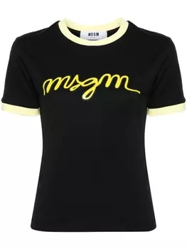 MSGM футболка с логотипом, черный