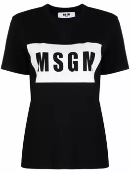 MSGM футболка с логотипом, черный