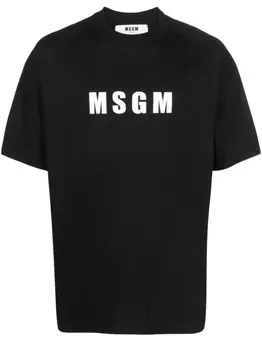 MSGM футболка с логотипом, черный