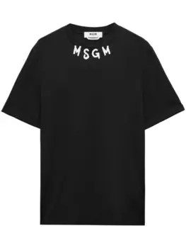 MSGM футболка с логотипом, черный