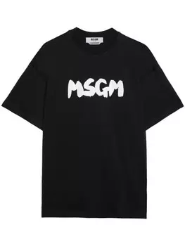 MSGM футболка с логотипом, черный