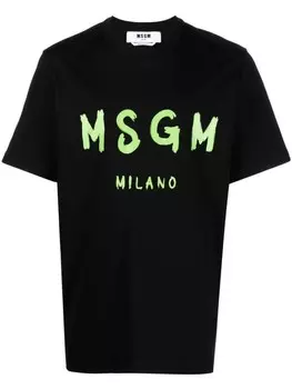 MSGM футболка с логотипом, черный