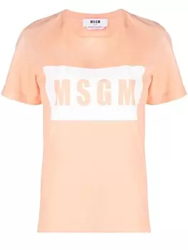 MSGM футболка с логотипом, оранжевый