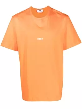 MSGM футболка с логотипом, оранжевый