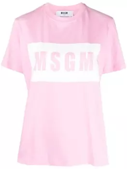 MSGM футболка с логотипом, розовый