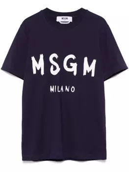MSGM футболка с логотипом, синий