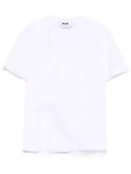 MSGM футболка с сетчатыми вставками, белый