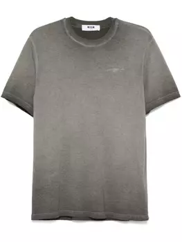 MSGM футболка с выцветшим эффектом, серый