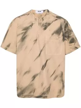 MSGM футболка с вышитым логотипом, нейтральный цвет