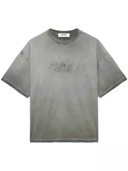 MSGM футболка с вышитым логотипом, серый