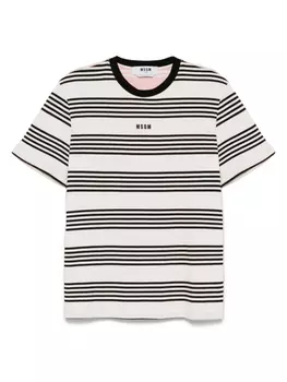 MSGM футболка в полоску, черный