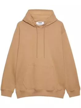MSGM хлопковая толстовка с логотипом, нейтральный цвет