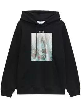MSGM худи с графичным принтом, черный