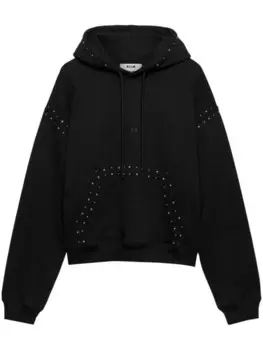 MSGM худи с кулиской и логотипом, черный