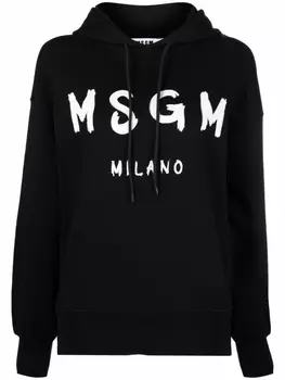 MSGM худи с логотипом, черный