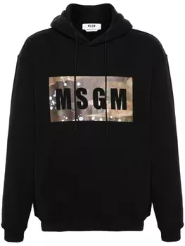 MSGM худи с логотипом, черный