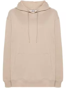 MSGM худи с логотипом, нейтральный цвет