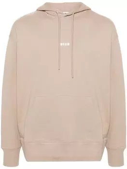 MSGM худи с логотипом, нейтральный цвет