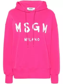 MSGM худи с логотипом, розовый